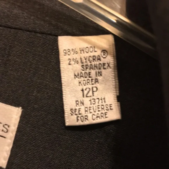 Valerie Stevens Petites Collection Gray Wool Zip Front Long Sleeve Jacket NWOT - Picture 9 of 15